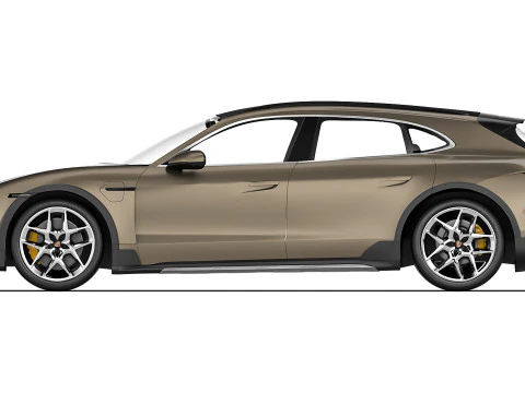 Porsche Taycan Turbo S Cross Turismo 2021 Modello 3D