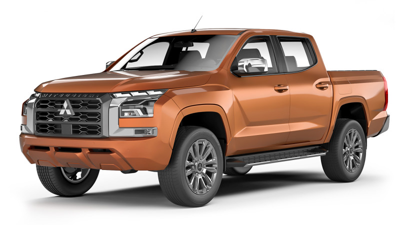 Mitsubishi L200 Triton 2024 3Dモデル .c4d .max .obj .3ds .fbx .stl .blend 