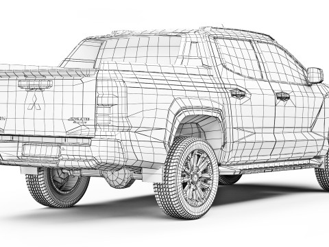 Mitsubishi L200 Triton Athlete 2024 Model 3D