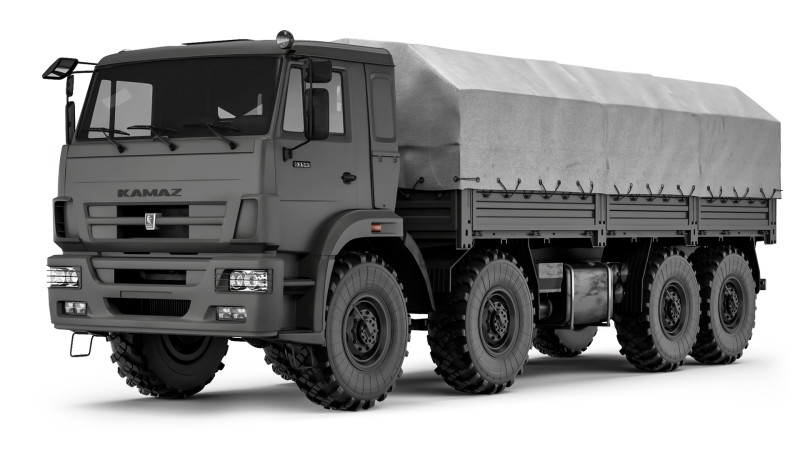 Kamaz 63501 Mustang 2016 3D Model .c4d .max .obj .3ds .fbx .stl .blend