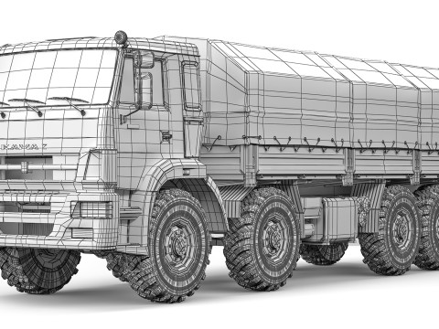 Kamaz 63501 Mustang 2016 3D Model