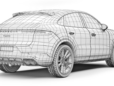 Porsche Cayenne Coupe 2024 3D Model