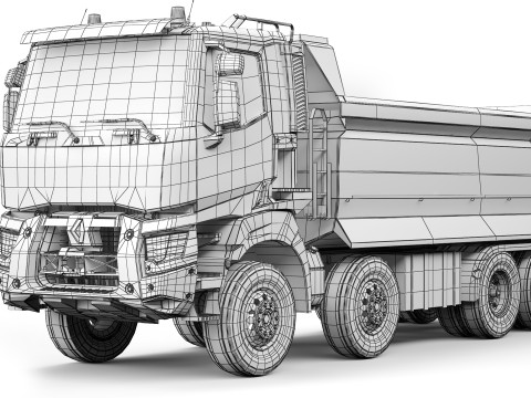 雷诺 K430 8x4 自卸车 2016 3D 模型