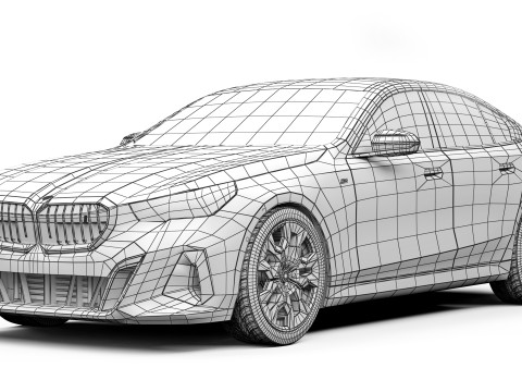 Electric sedan G60 i5 2024 3D Model