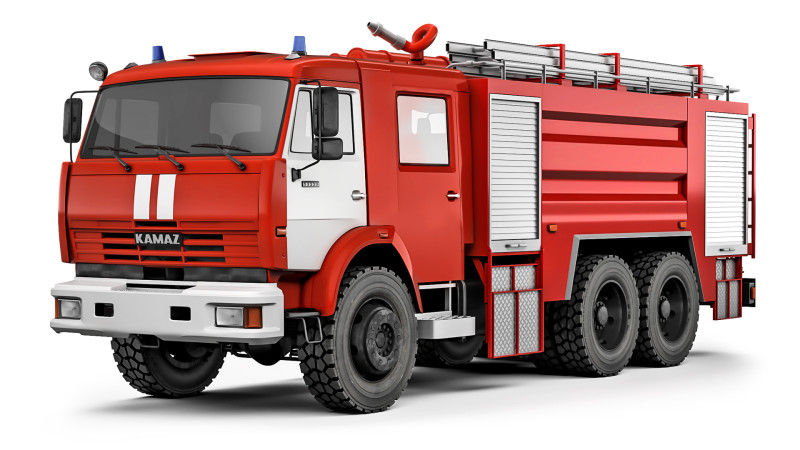 Kamaz 53229 AC-60 firetruck 2016 Model 3D .c4d .max .obj .3ds .fbx .stl .blend