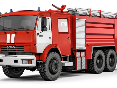 Kamaz 53229 AC-60 firetruck 2016 Modelo 3D