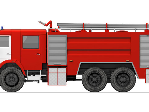 Kamaz 53229 AC-60 firetruck 2016 Model 3D
