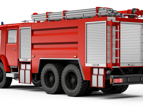 Kamaz 53229 AC-60 firetruck 2016 Model 3D