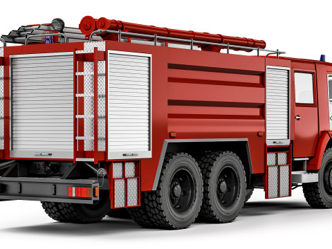 Kamaz 53229 AC-60 firetruck 2016 Model 3D