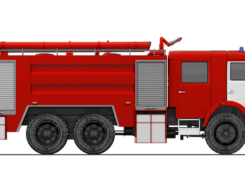 Kamaz 53229 AC-60 firetruck 2016 Model 3D