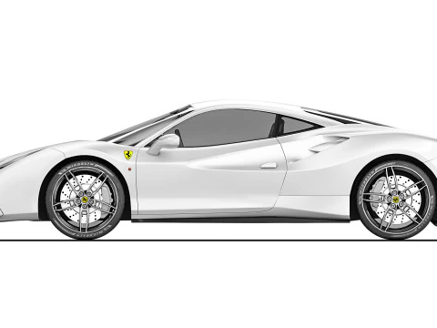 Ferrari 488 GTB 2016 3D Model
