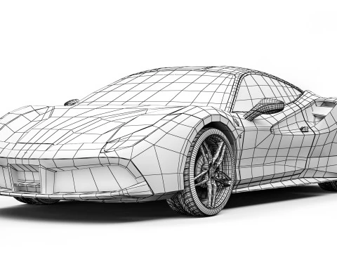 Ferrari 488 GTB 2016 3D Model