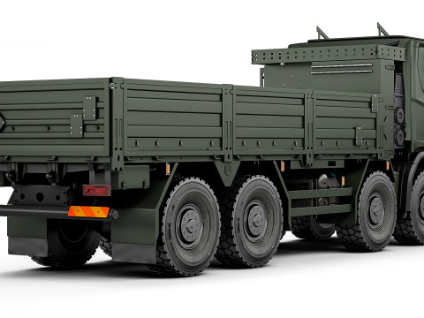 Scania XT R500 8x8 flatbed body 2022 3D 模型