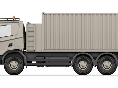 Scania R500 XT 6x6 container 2022 3D 모델