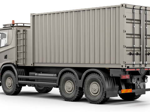 Scania R500 XT 6x6 container 2022 3D 모델