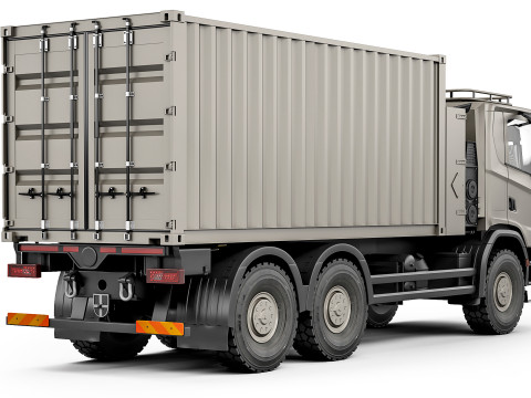 Scania R500 XT 6x6 container 2022 3D 모델
