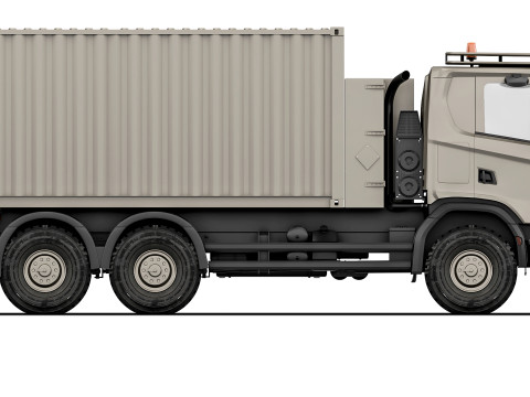 Scania R500 XT 6x6 container 2022 3D 모델