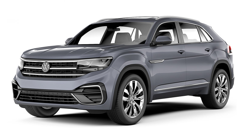 Volkswagen Atlas Cross Sport R-Line 2021 3D Model .c4d .max .obj .3ds .fbx .stl .blend