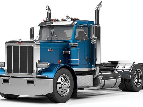 Peterbilt 359 Day Cab 1984 3D Model