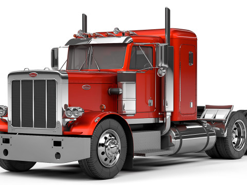Peterbilt 359 Sleeper Cab 1984 3D Model