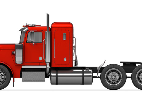 Peterbilt 359 Sleeper Cab 1984 Model 3D