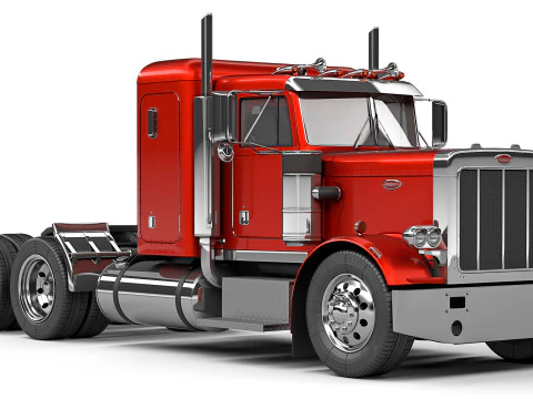Peterbilt 359 Sleeper Cab 1984 3D Model