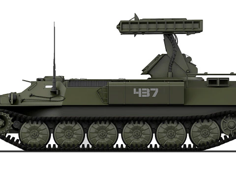 9K35 Strela-10 SA-13 Gopher 1976 3D Model