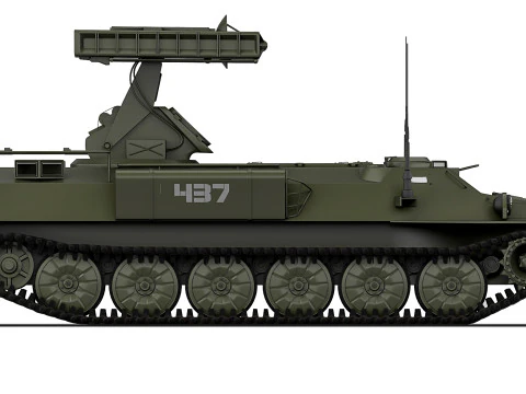 9K35 Strela-10 SA-13 Gopher 1976 3D Model