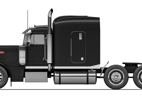 Peterbilt 379 Sleeper Cab 2005 3D Модель
