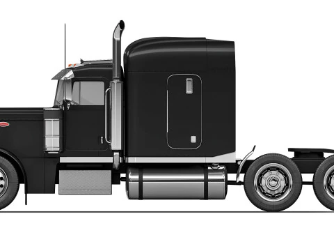 Peterbilt 379 Sleeper Cab 2005 3D Model