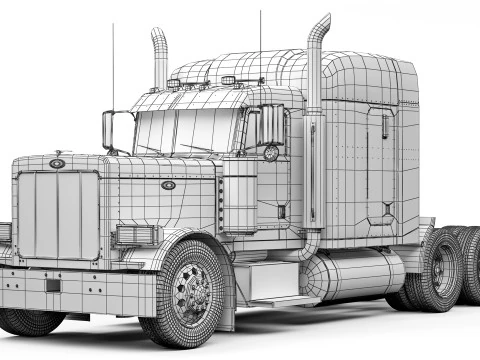 Peterbilt 379 Sleeper Cab 2005 3D Model