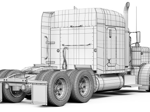 Peterbilt 379 Sleeper Cab 2005 3D Модель