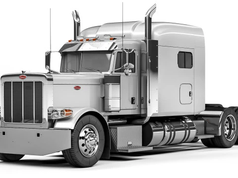 Cabine longa Peterbilt 389 2018 Modelo 3D