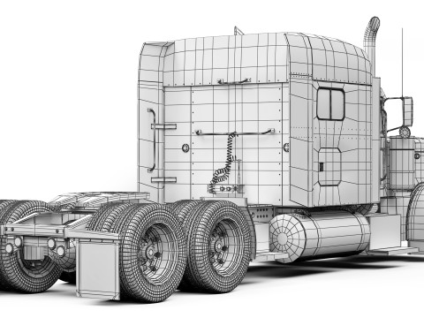Peterbilt 389 Sleeper Cab 2018 3D 模型