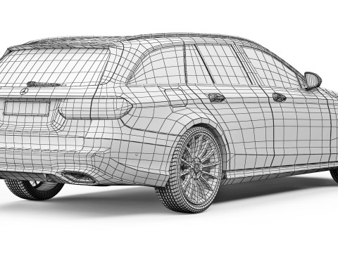 Mercedes-Benz E-Class Estate AMG Line 2022 3D Model