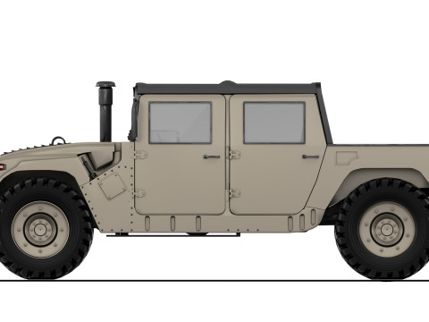 Humvee Military HMMWV M998A1 1994 Modello 3D