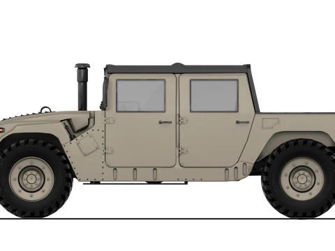 Humvee Military HMMWV M998A1 1994 3D Model