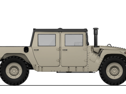 Humvee Military HMMWV M998A1 1994 Modello 3D