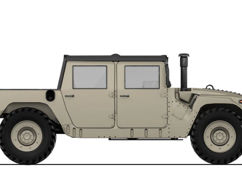Humvee Military HMMWV M998A1 1994 3D Model