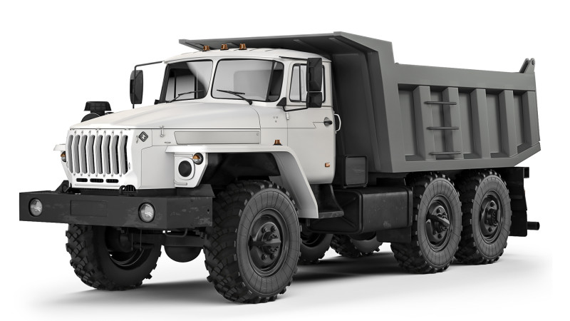 Ural 55571 dump truck 2020 3D Модель .c4d .max .obj .3ds .fbx .stl .blend 