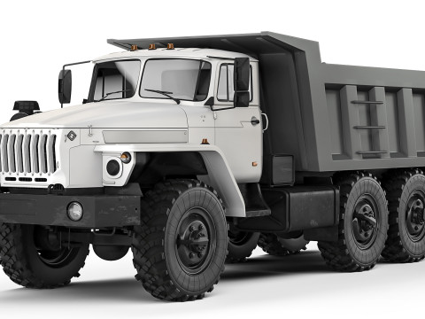 Ural 55571 dump truck 2020 3D Модель