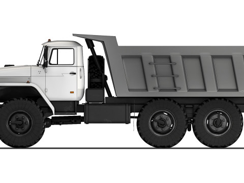 Ural 55571 dump truck 2020 3D Модель