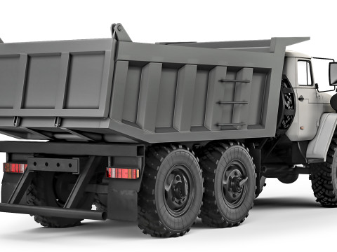 Ural 55571 dump truck 2020 3D Модель