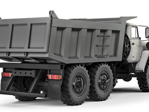 Ural 55571 dump truck 2020 3D Model