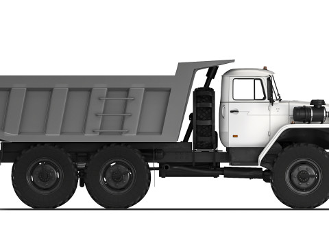Ural 55571 dump truck 2020 3D Модель