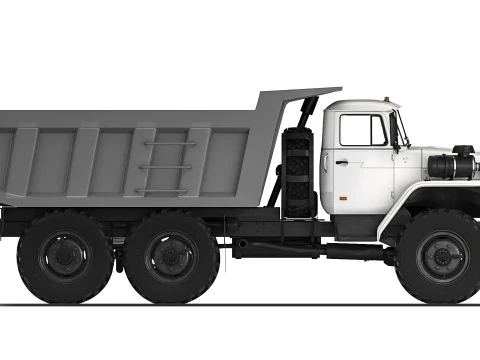 Ural 55571 dump truck 2020 3D Model