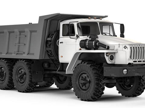 Ural 55571 dump truck 2020 3D Модель