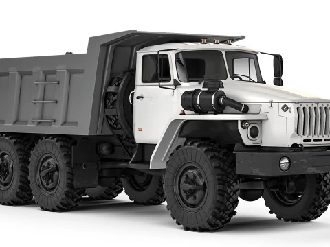 Ural 55571 dump truck 2020 3D Model
