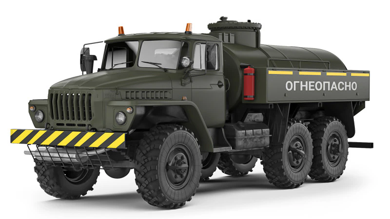 Ural 4320 ATZ-5 1998 3D Model .c4d .max .obj .3ds .fbx .stl .blend 
