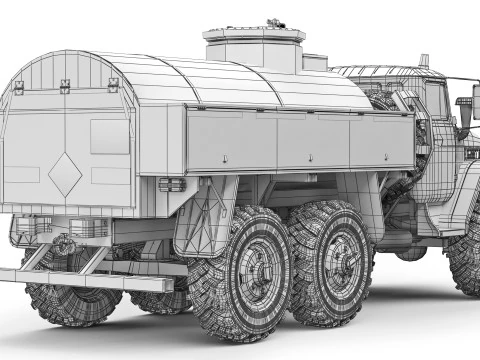 Ural 4320 ATZ-5 1998 3D Model